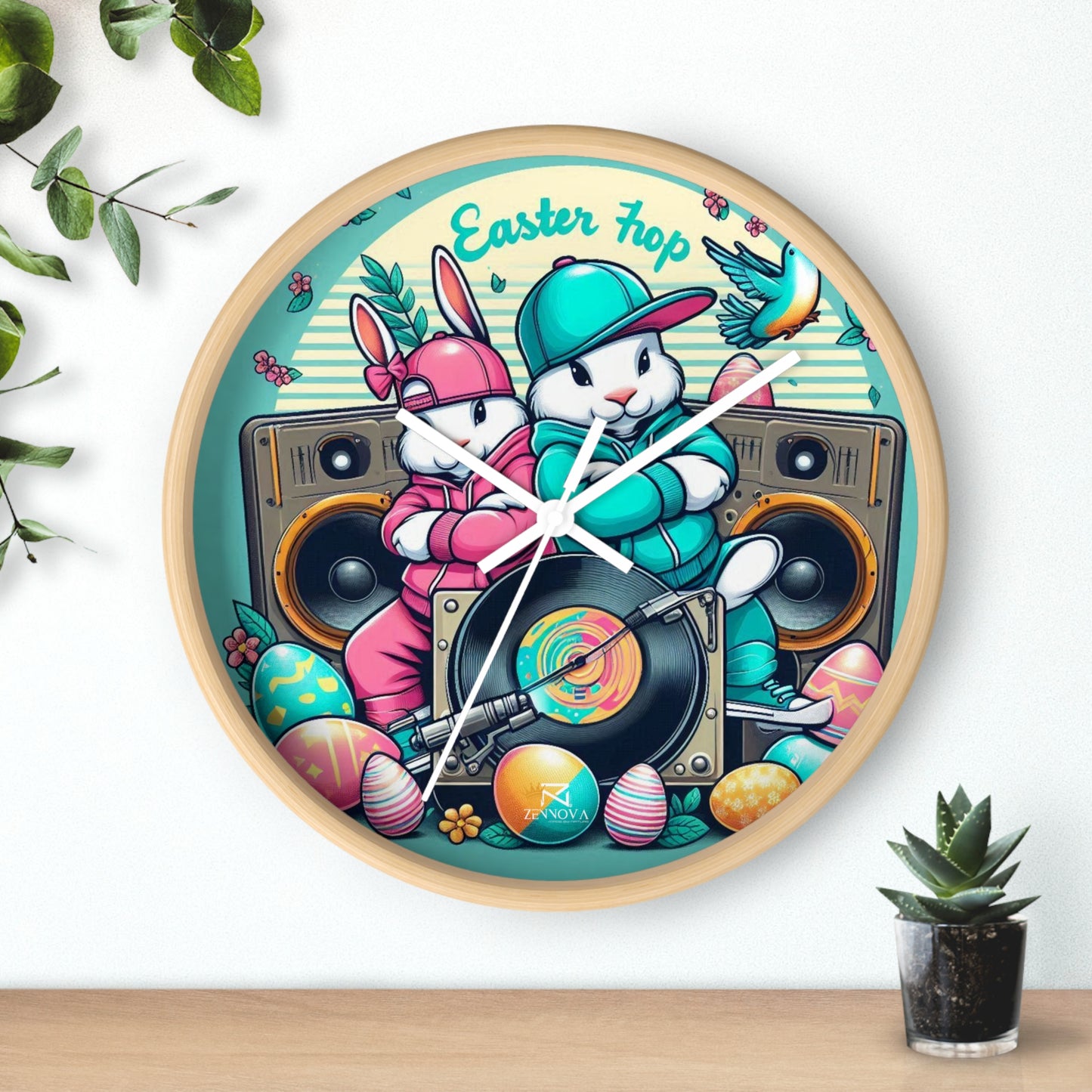 Easter Bunny Wall Clock