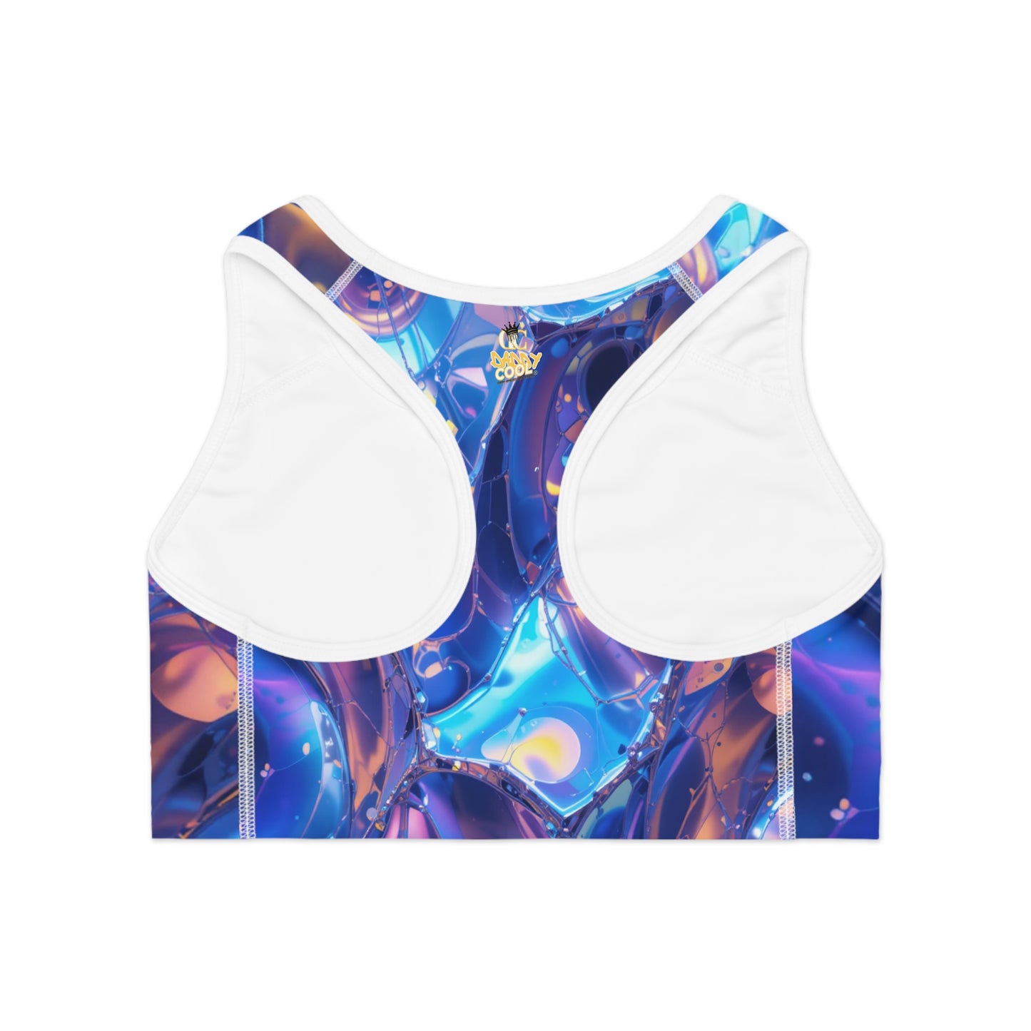 Vibrant Abstract Sports Bra for Activewear and Wellness