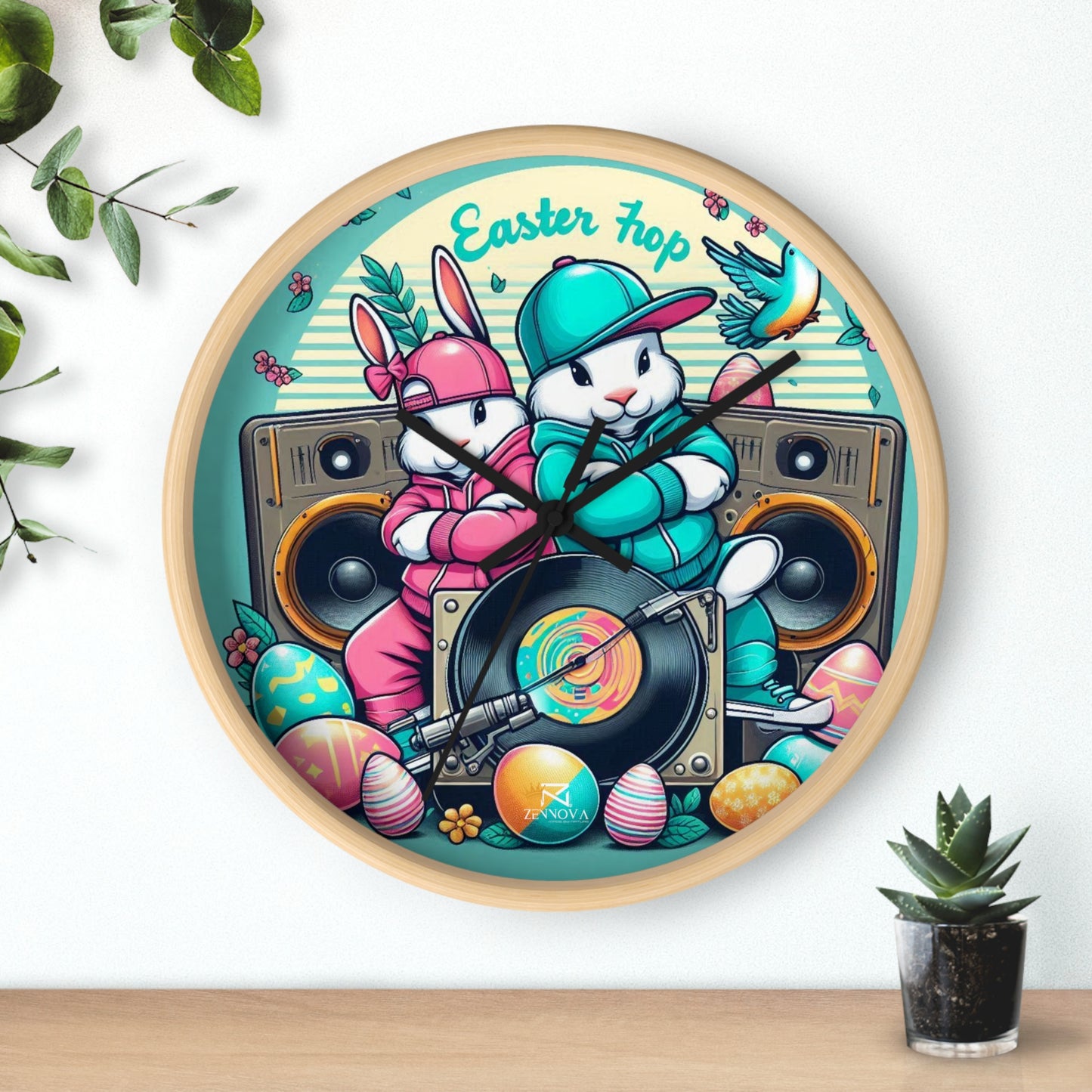 Easter Bunny Wall Clock