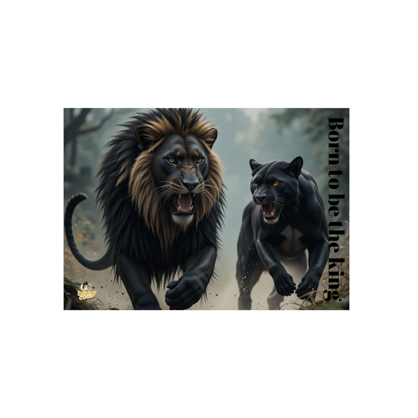 Metal Panels - Wildlife Art Lion & Panther Design