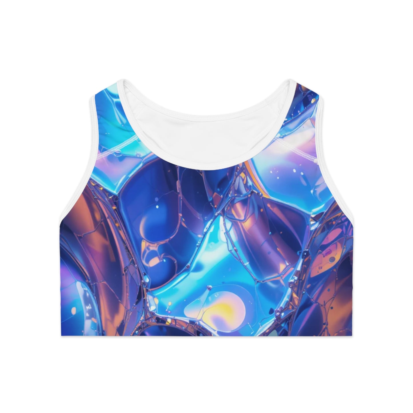 Vibrant Abstract Sports Bra for Activewear and Wellness