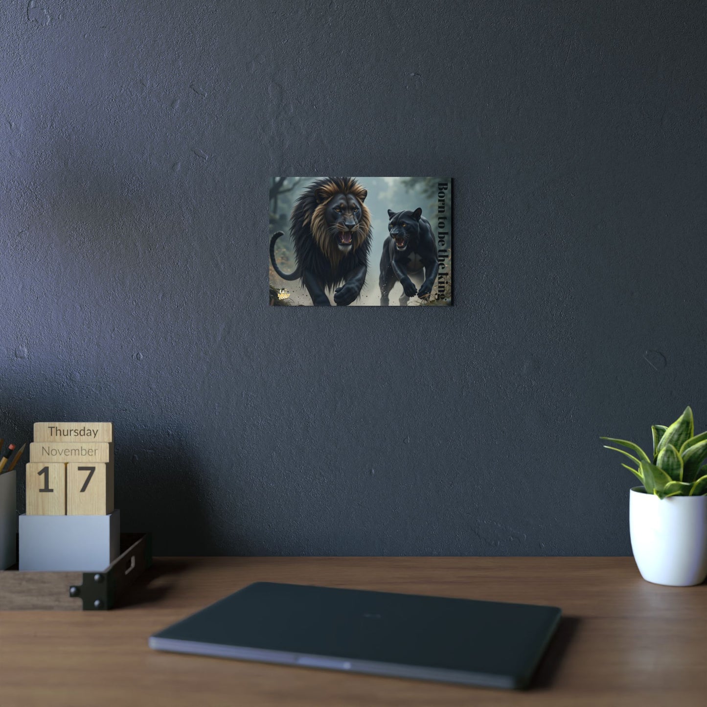 Metal Panels - Wildlife Art Lion & Panther Design